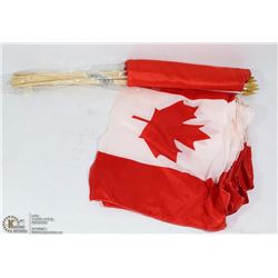 BUNDLE 0F 12 CANADIAN FLAGS ON STICKS