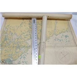 PAIR OF VINTAGE CANADIAN SHIPPING MAPS