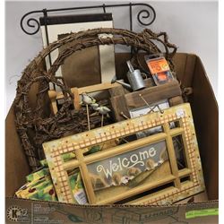 BOX W/NEW PRODUCTS - WICKER GARDEN