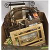 Image 1 : BOX W/NEW PRODUCTS - WICKER GARDEN