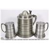 Image 1 : METAL STEIN LOOK PITCHER AND 2 MUGS