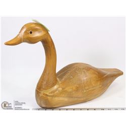 LARGE HANDCARVED GOOSE