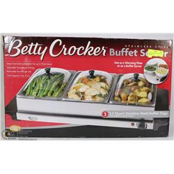 BETTY CROCKER 7.5 QUART BUFFET SERVER 3 TRAYS