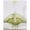 Image 1 : GLASS BASKET WITH SNAKE STYLE HANDLE
