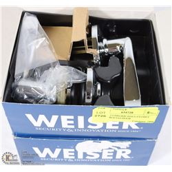 LOT OF 2 CHROME HALL/CLOSET PASS-THROUGH DOOR