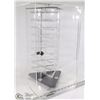 Image 1 : CLEAR PLASTIC LOCKING JEWELRY CABINET