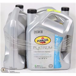 LOT OF 3 PENNZOIL PLATINUM 5W-30 FULL SYNTHETIC