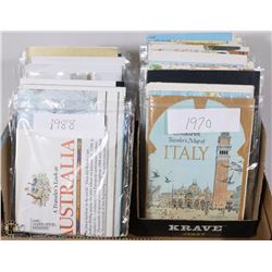 FLAT WITH COLLECTION OF WORLD TRAVELERS MAPS