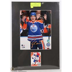 MATTED EDMONTON OILERS TAYLOR HALL SIGNED PHOTO