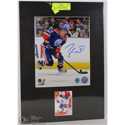 MATTED EDMONTON OILERS TAYLOR HALL SIGNED PHOTO