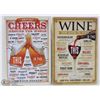 Image 1 : LOT OF 2 NEW 12"X8" TIN SIGNS - HOW TO TOAST