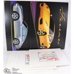 LOT OF CANVAS WRITEABLE BOARDS & 2 CAR POSTER