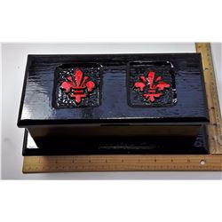 #16 - BLACK WOODEN JEWELRY BOX