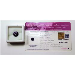 #6 - 4.19 CT ROUND VIOLET CZ & COA