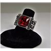 Image 1 : #13 - PRINCESS CUT 3.7 CT RUBY TOPAZ RING