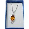 Image 1 : #11 - NATURAL OVAL CITRINE PENDANT