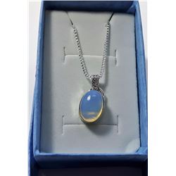#10 - OVAL OPALINE PENDANT