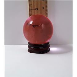 #7 - PEACH COLORED 40MM QUARTZ SPHERE