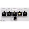 Image 1 : 6 FASHION RINGS IN PRISM BOXES