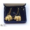 Image 1 : PAIR OF DANGLING ELEPHANT EARRINGS