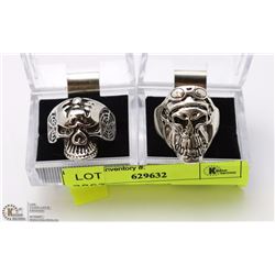 LOT OF 2 BIKER RINGS
