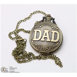 BRONZE RELIEF DAD POCKET WATCH
