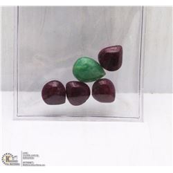 44-NATURAL EMERALD & RUBY 47.5CT
