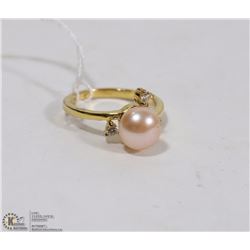 #45 FRESH WATER PEARL RING .925 STERLING SILVER