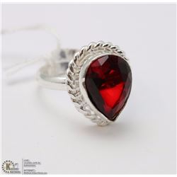#41- RED GARNET GEMSTONE RING