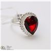 Image 1 : #41- RED GARNET GEMSTONE RING