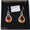 Image 1 : #34- GOLDEN CITRINE GEMSTONE EARRINGS