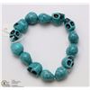 Image 1 : #48-TURQUOISE SKULL BEAD BRACELET