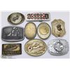 Image 1 : LOT OF 8  ASSORTED BELT BUCKLES INCL OIL FIELD