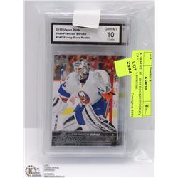 4 GRADED 10 - 2015 ROOKIE HOCKEY CARDS INCL BERUBE