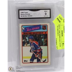 3 GRADED 9 -1988 TOPPS ALL STAR STICKERS GRETZKY,