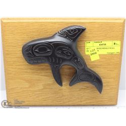 NATIVE CARVED WHALE WALL DECORATION
