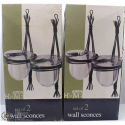 2 SETS OF 2 WALL SCONCES