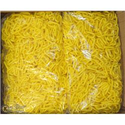 YELLOW 2"  X 100 FT PLASTIC YELLOW WARNING CHAIN