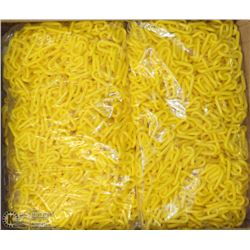 YELLOW 2"  X 100 FT PLASTIC YELLOW WARNING CHAIN
