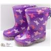 Image 1 : PAIR OF GIRLS LITE UP RUBBER BOOTS SIZE 5