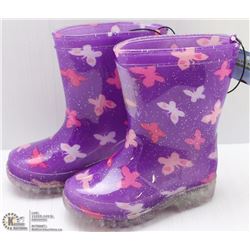PAIR OF "GIRLS" LITE UP RUBBER BOOTS SIZE 6