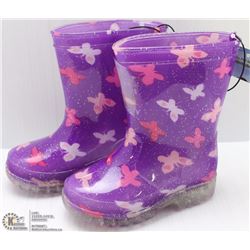 PAIR OF GIRLS LIGHT UP RUBBER BOOTS SIZE 6