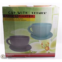 CUP & SAUCER PLANTERS