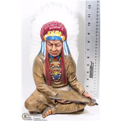 LARGE NATIVE PORCELAIN SCULPTURE