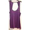 Image 1 : LADIES TANK DRESS BLK & PURPLE STRIPED SIZE 1X
