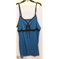 STRIPPED LADIES TANK DRESS W/BRA ELASTIC - SIZE 4X