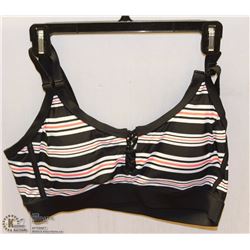 LADIES ORANGE STRIPED SWIMWEAR TOP SIZE X