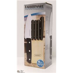NEW 6 PIECE FARBERWARE KNIFE SET