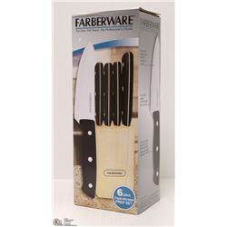 NEW 6 PIECE FARBERWARE KNIFE SET