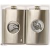 Image 1 : LOT OF 2 FLASKS, 1 EAGLE HEAD 9OZ & 1 WOLF 9OZ